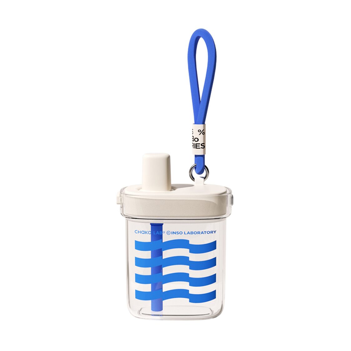 Chako Lab 780ml Bobo Straw Cup Square White/Blue