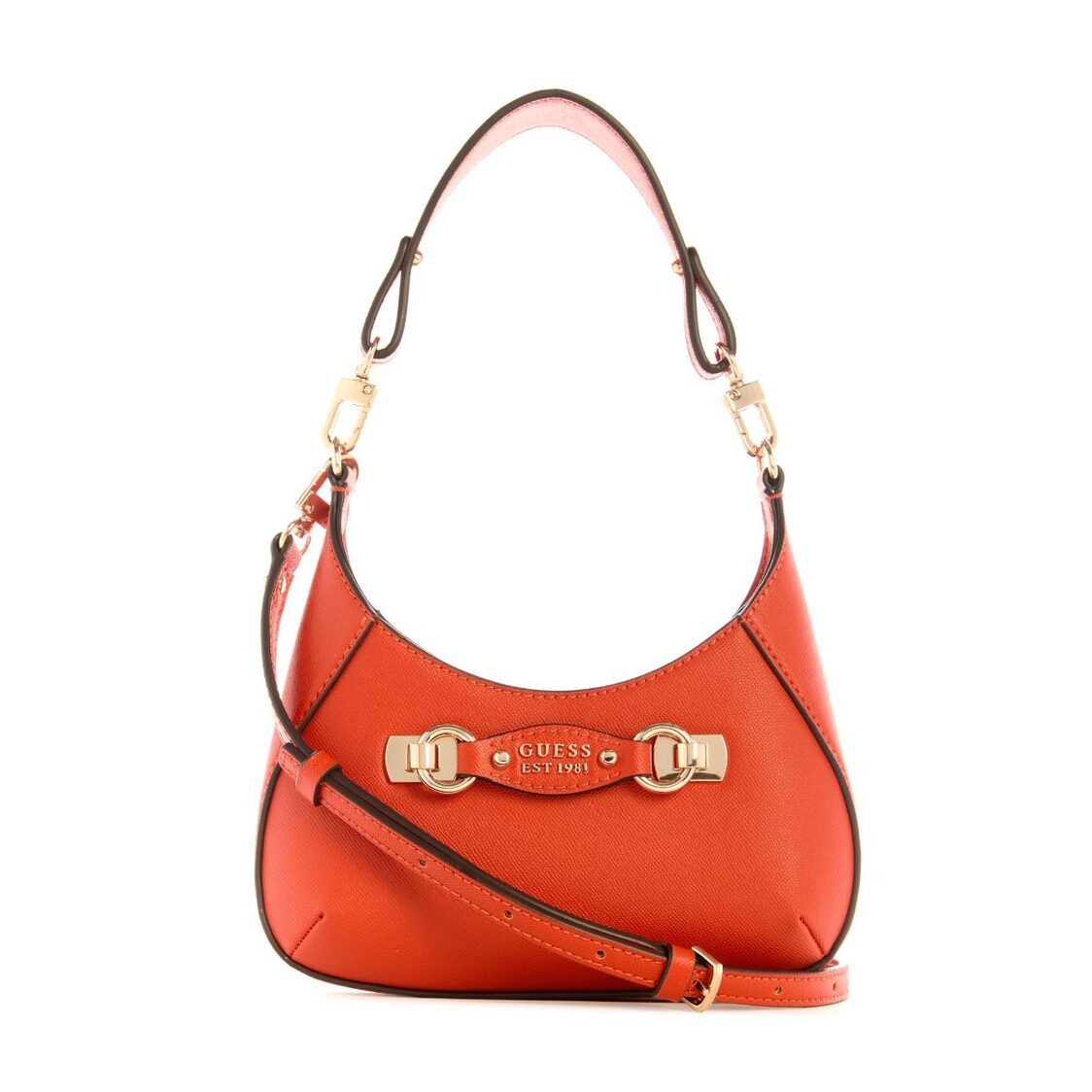 Guess Mimina Mini Top Zip Crossbody,Chili