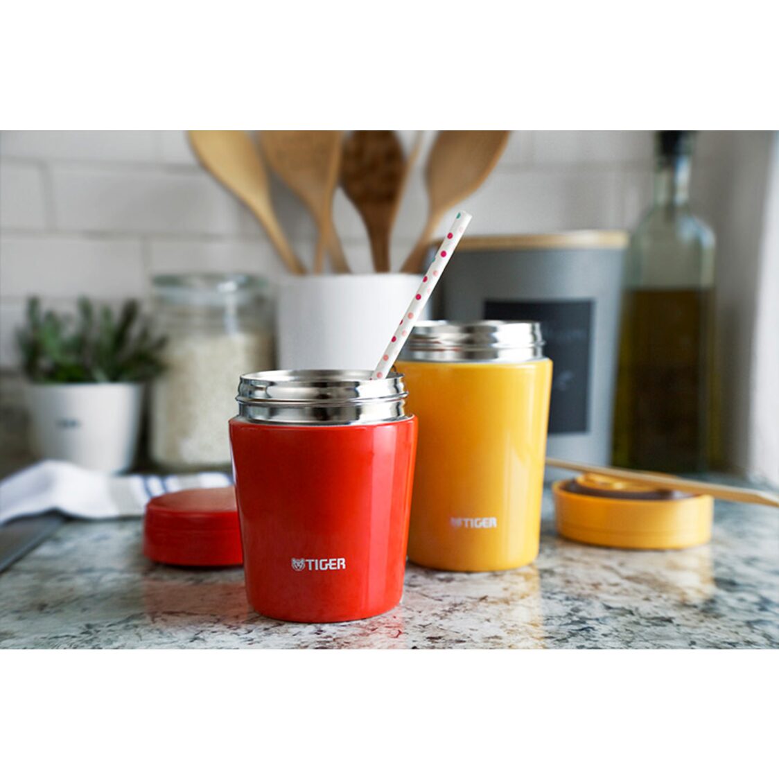 TIGER Double Stainless Steel Thermal Soup Cup 300ml - Yellow (MCL-B030 YS)
