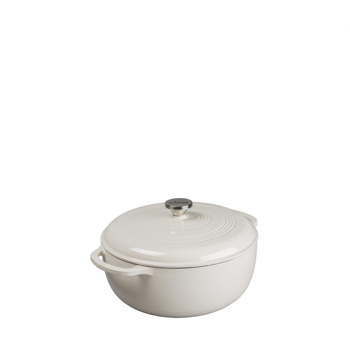 Lodge 7.5 Quart Oyster Enameled Cast Iron Dutch Oven