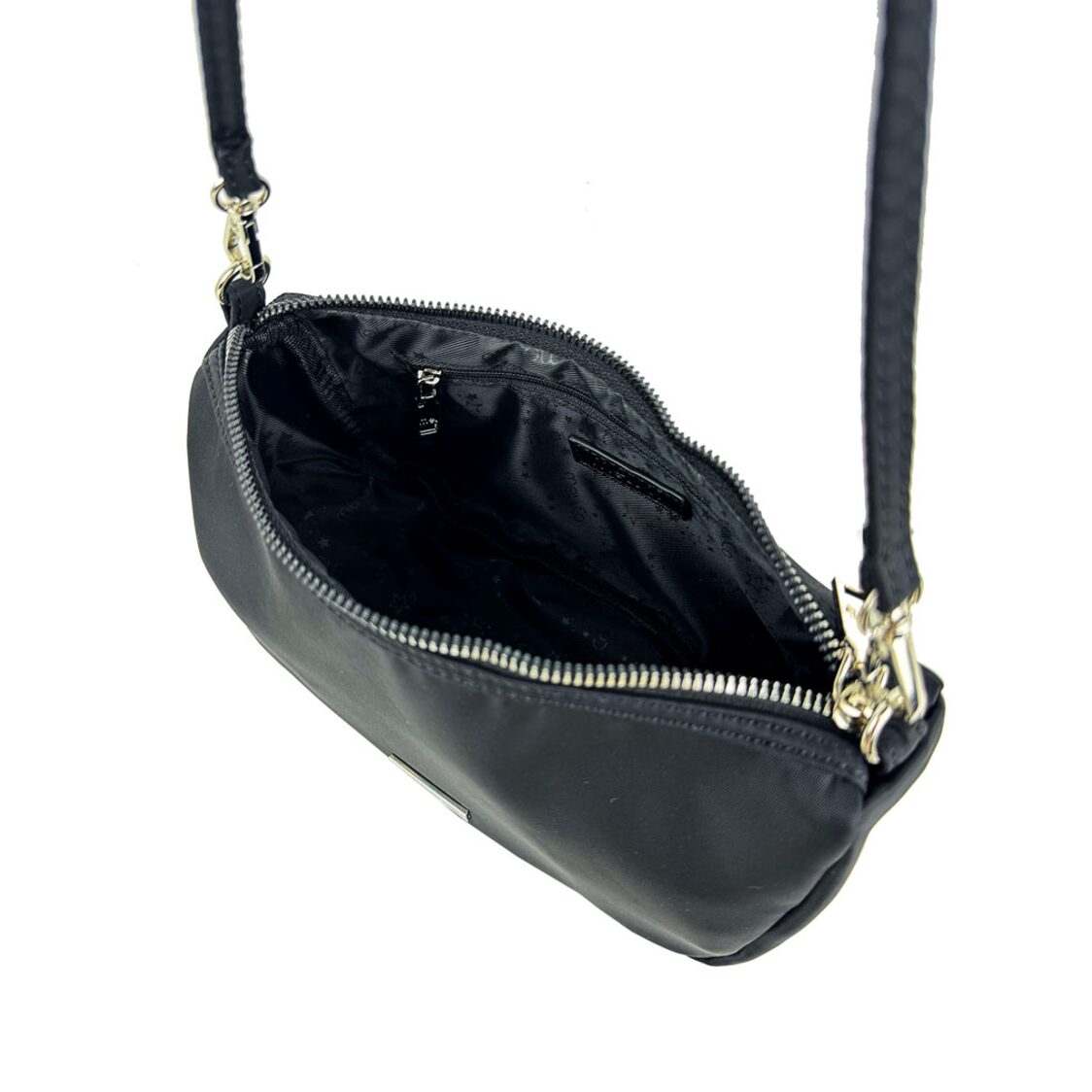 Mel&Co Casual Nylon Shoulder Sling Bag Small Black