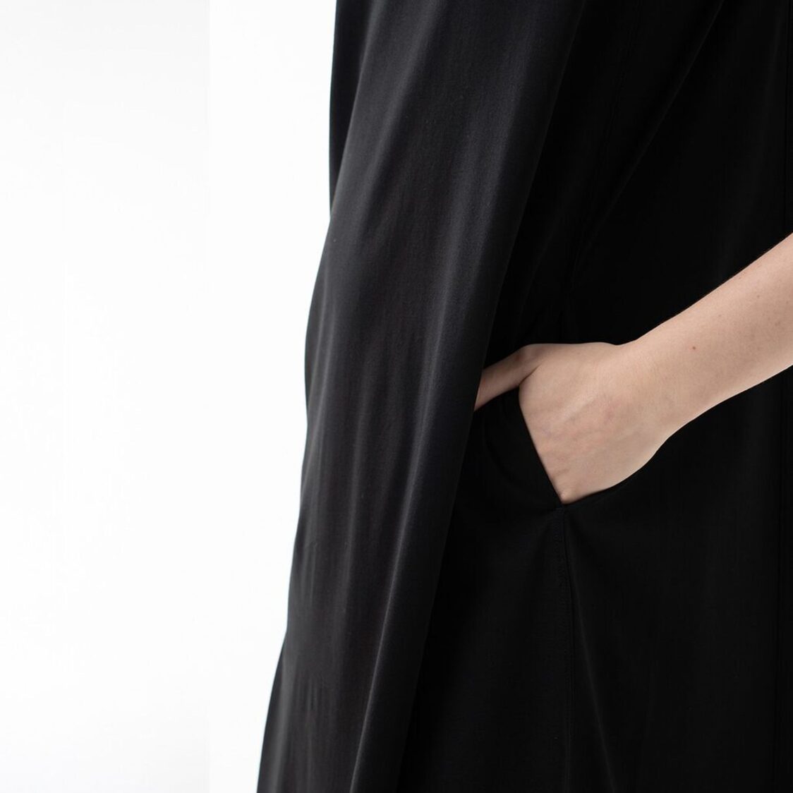 K/WOODS Cozy Midi Dress in Black