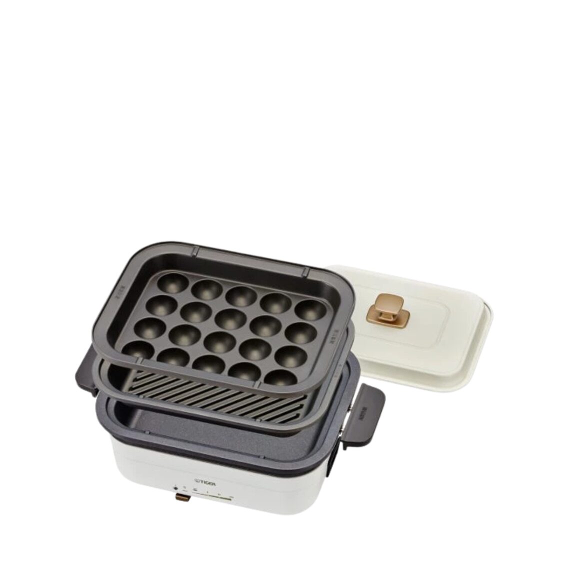 TIGER 3-in-1 Electric Griddle Cooking Wares - White (CRL-A30S W)