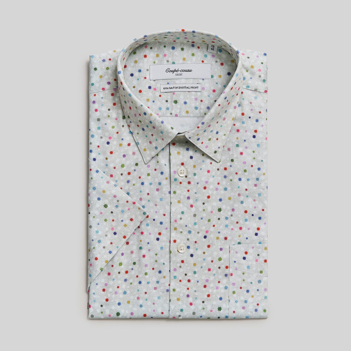 Coupe Cousu Short Sleeve Shirt, Print CCSSE329-PRINT