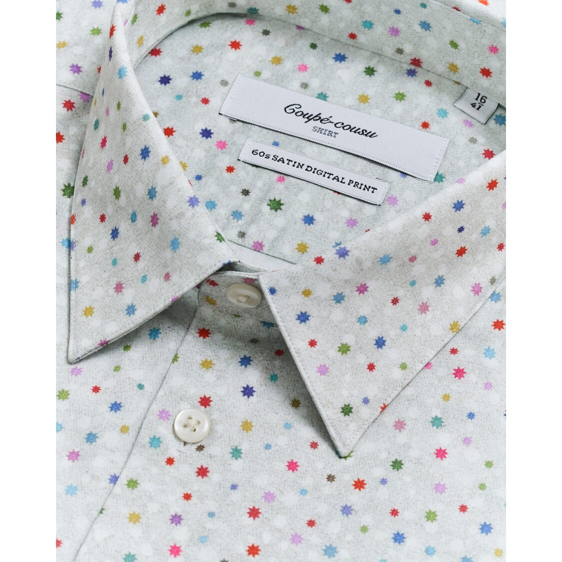 Coupe Cousu Short Sleeve Shirt, Print CCSSE329-PRINT