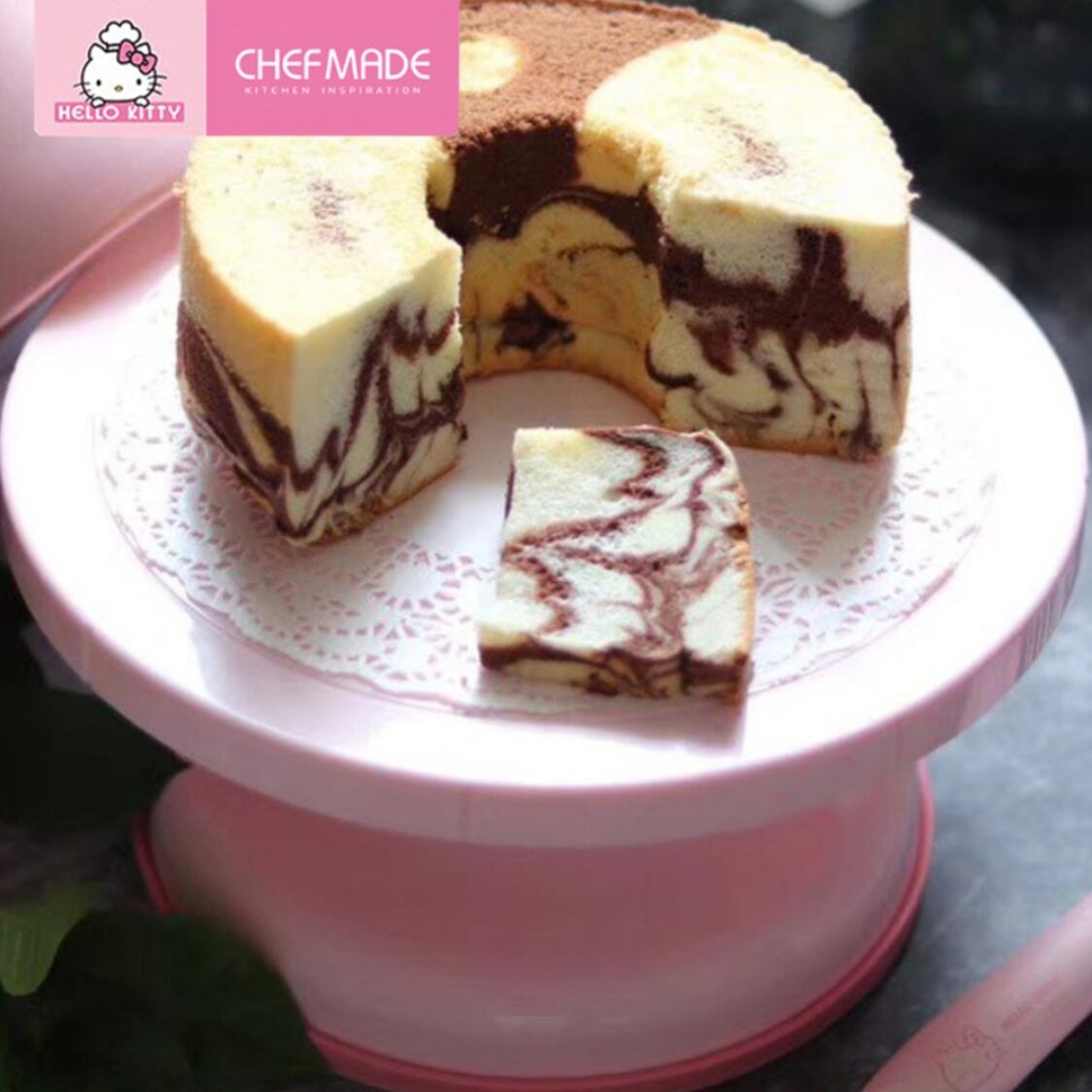 CHEFMADE Hello Kitty ABS Revolving Cake Stand 1898CM-KT7043