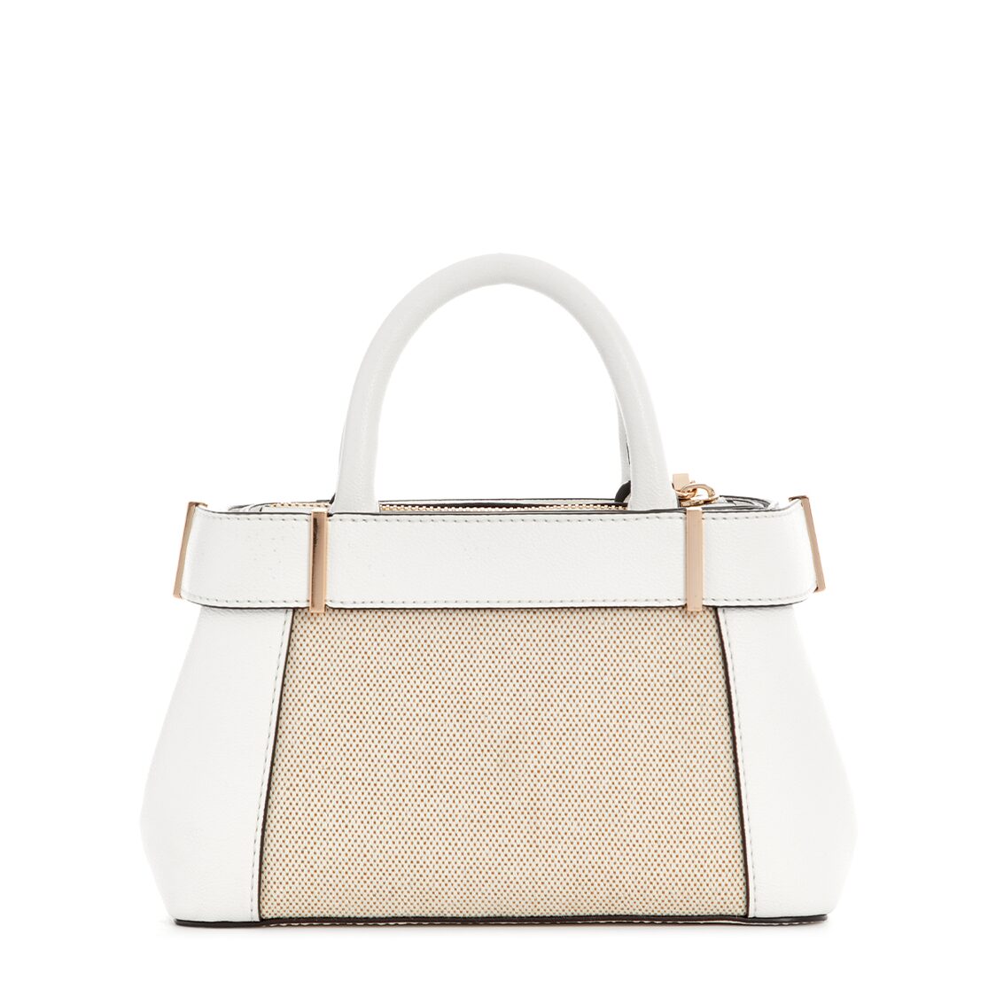 Guess Anadela Mini Satchel,Natural/Off White