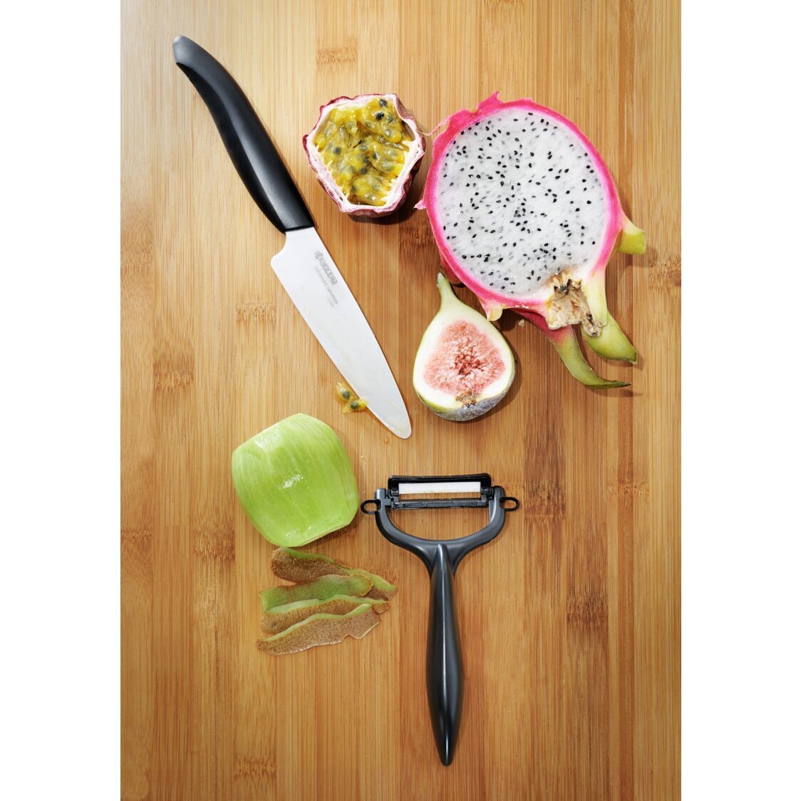 Kyocera 4.5" Advanced Ceramics Utility Knife & Peeler Set - Black (FK110WH-CP10N BK)
