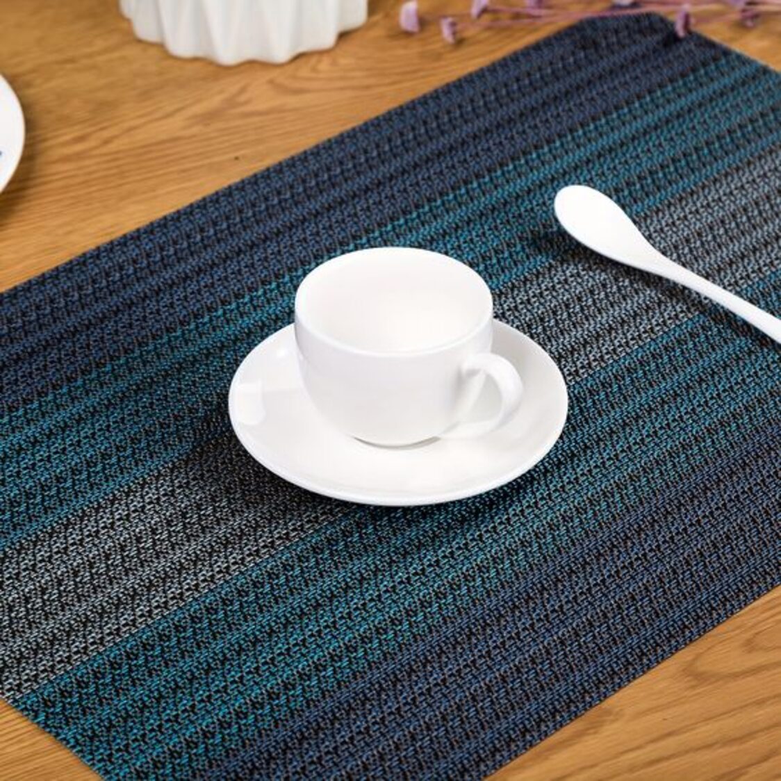 J. Rapee Pointelle Placemat Blue