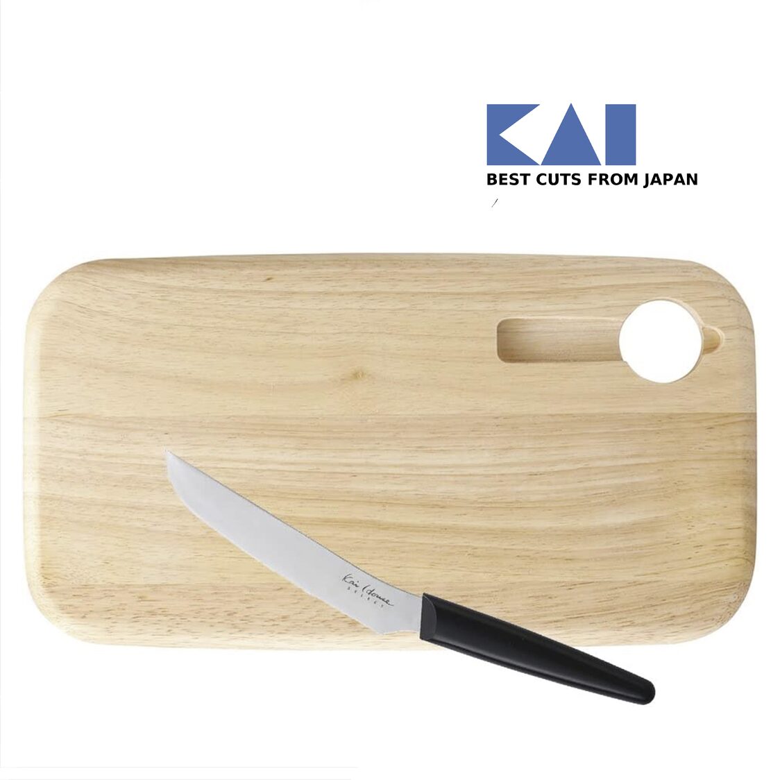 KAI Wooden Magnet Cutting Board with Table Knife (AP-5320)