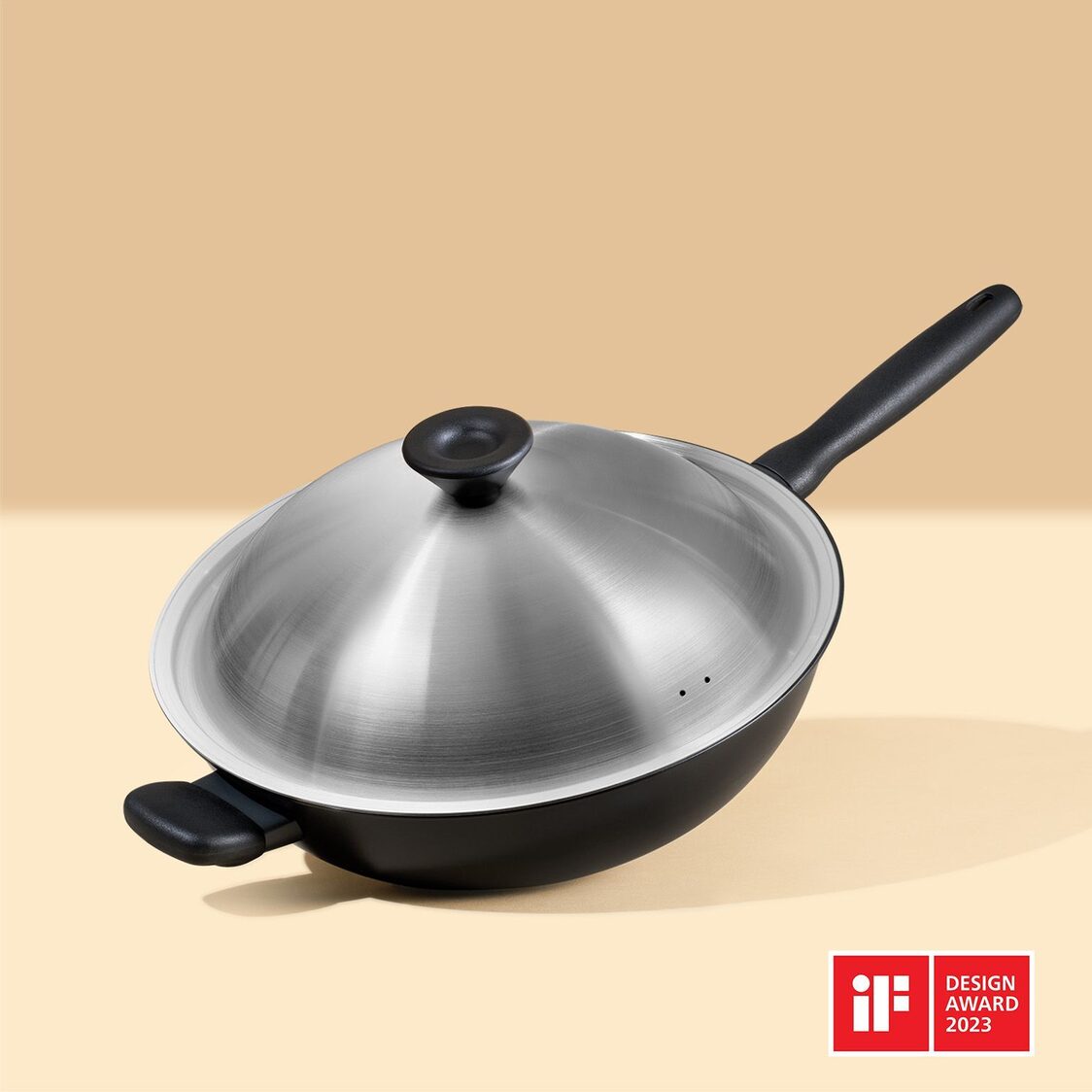 M MIDNIGHT HA IH 32CM/12.75-IN COV STIRFRY W/HH