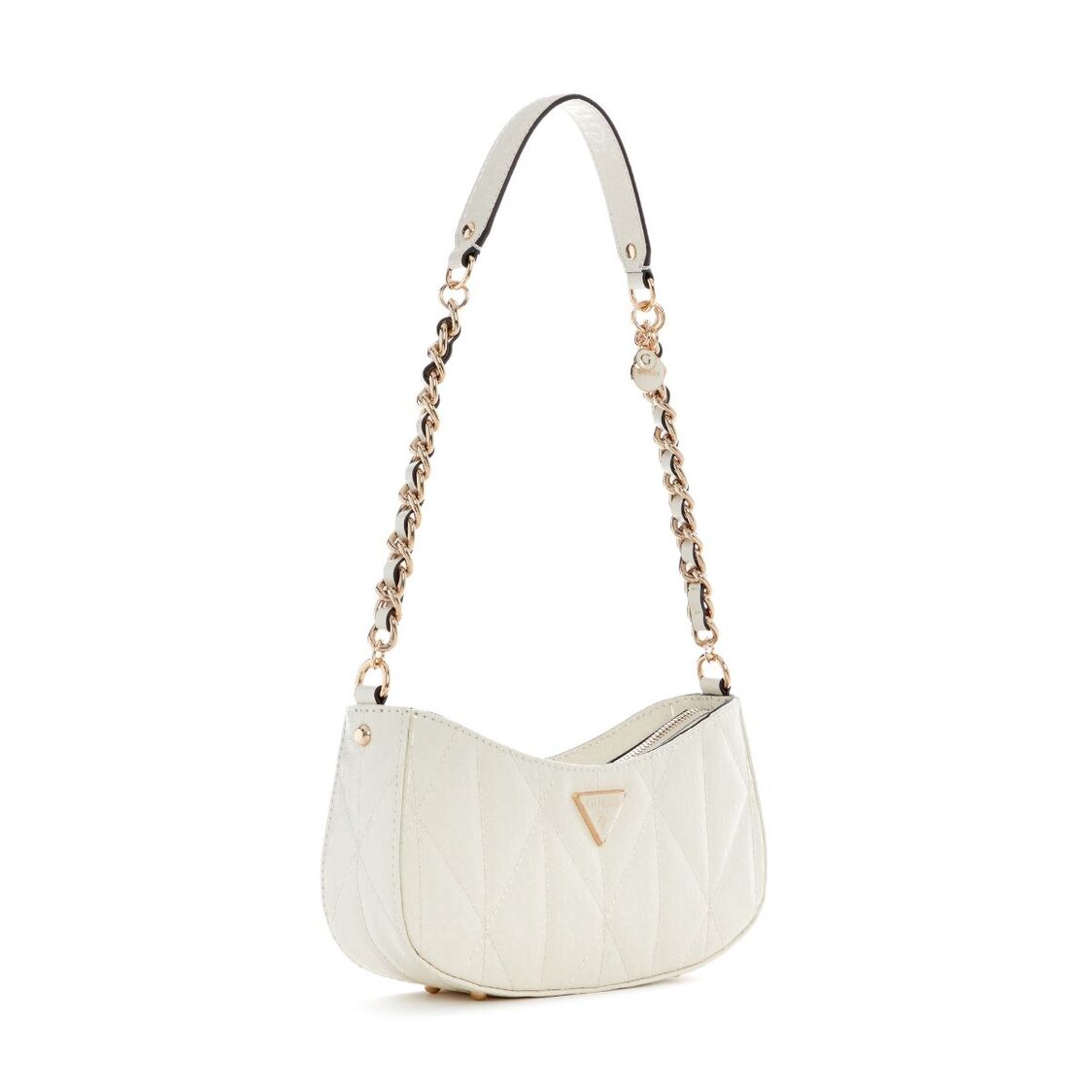Guess Aldina Top Zip Shoulder Bag,Off White