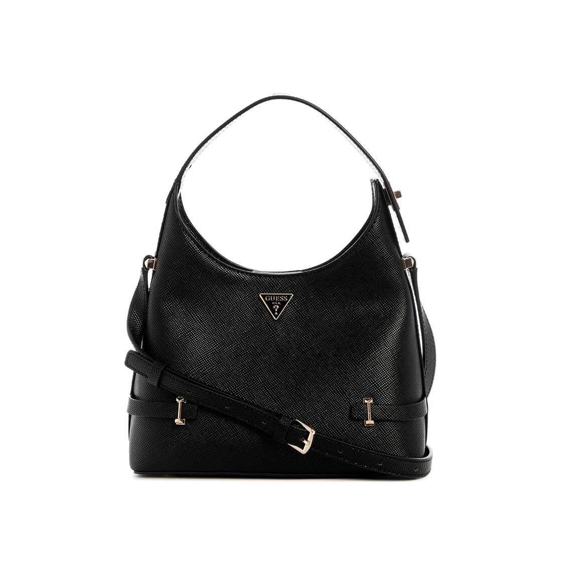 ROSALBA SMALL HOBO CROSSBODY,BLACK