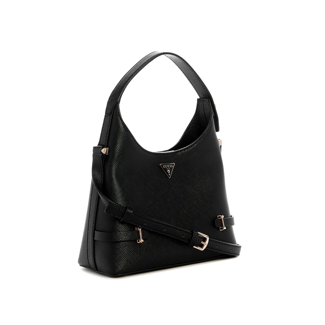 ROSALBA SMALL HOBO CROSSBODY,BLACK
