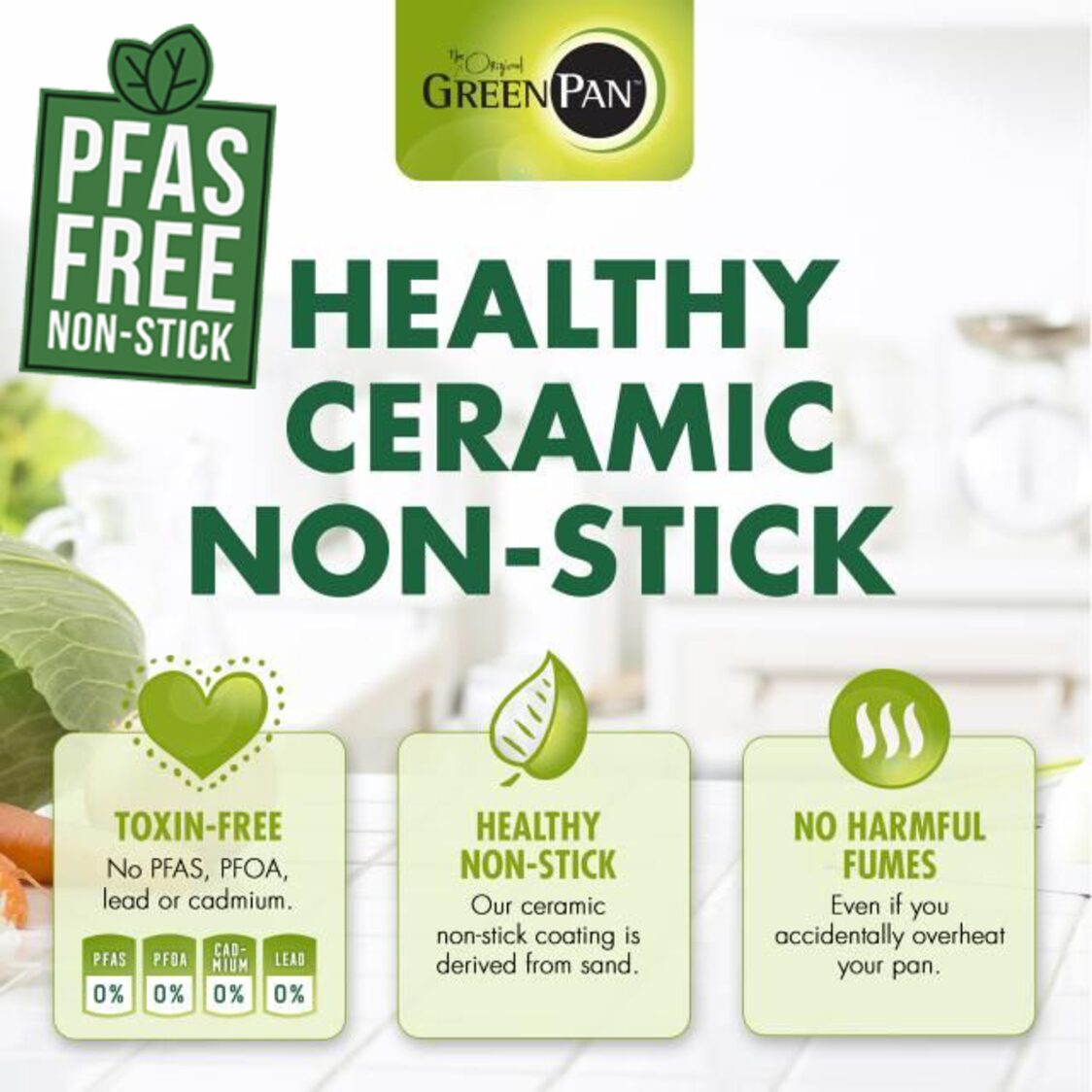 Greenpan Padova Healthy Ceramic 6pcs Cooking Set- Chocolate Truffle - GPPA004979