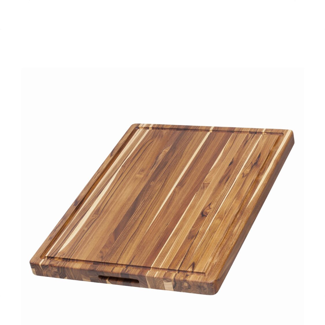 Teak Haus Rectangle Edge Grain With Hand Grip & Juice Canal TKHS011085