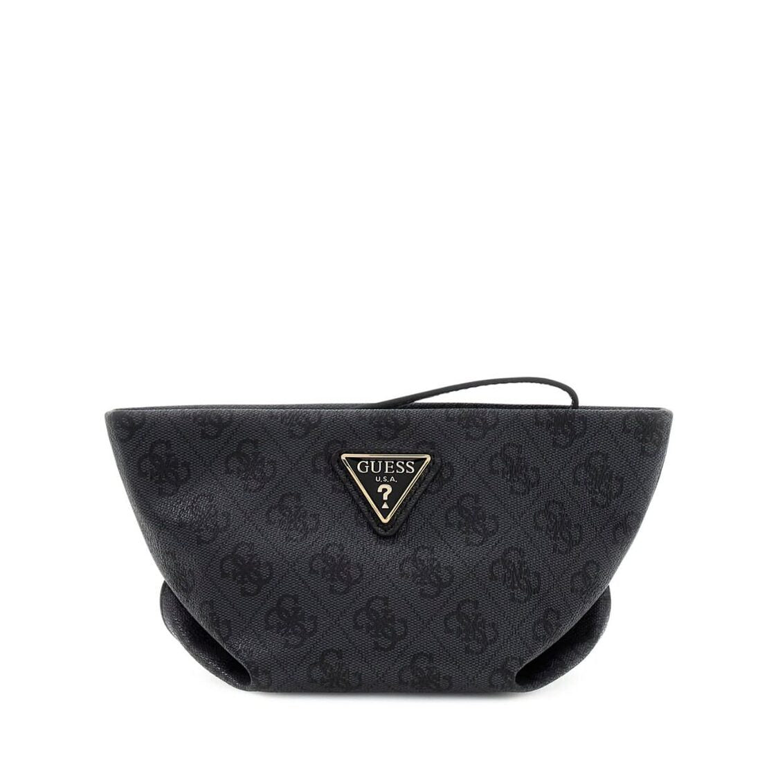HELINA TOP ZIP COSMETIC,COAL LOGO