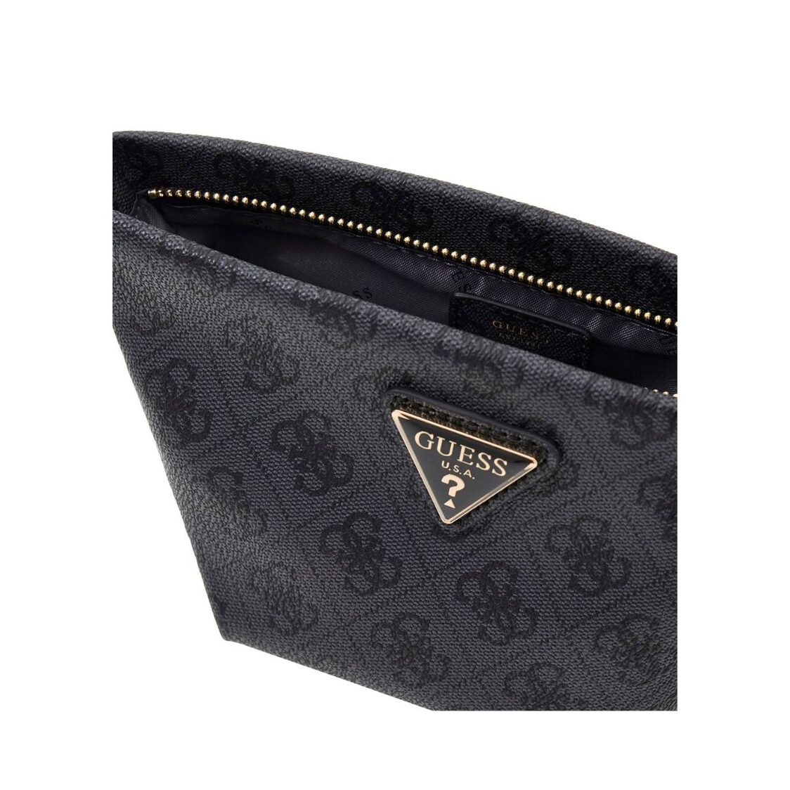 HELINA TOP ZIP COSMETIC,COAL LOGO