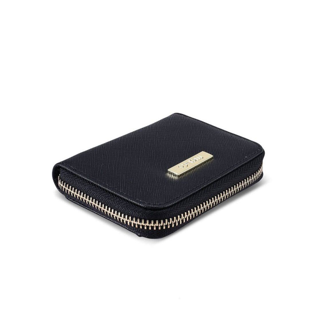 Mel&Co Saffiano-Effect L-Zip Wristlet Pouch