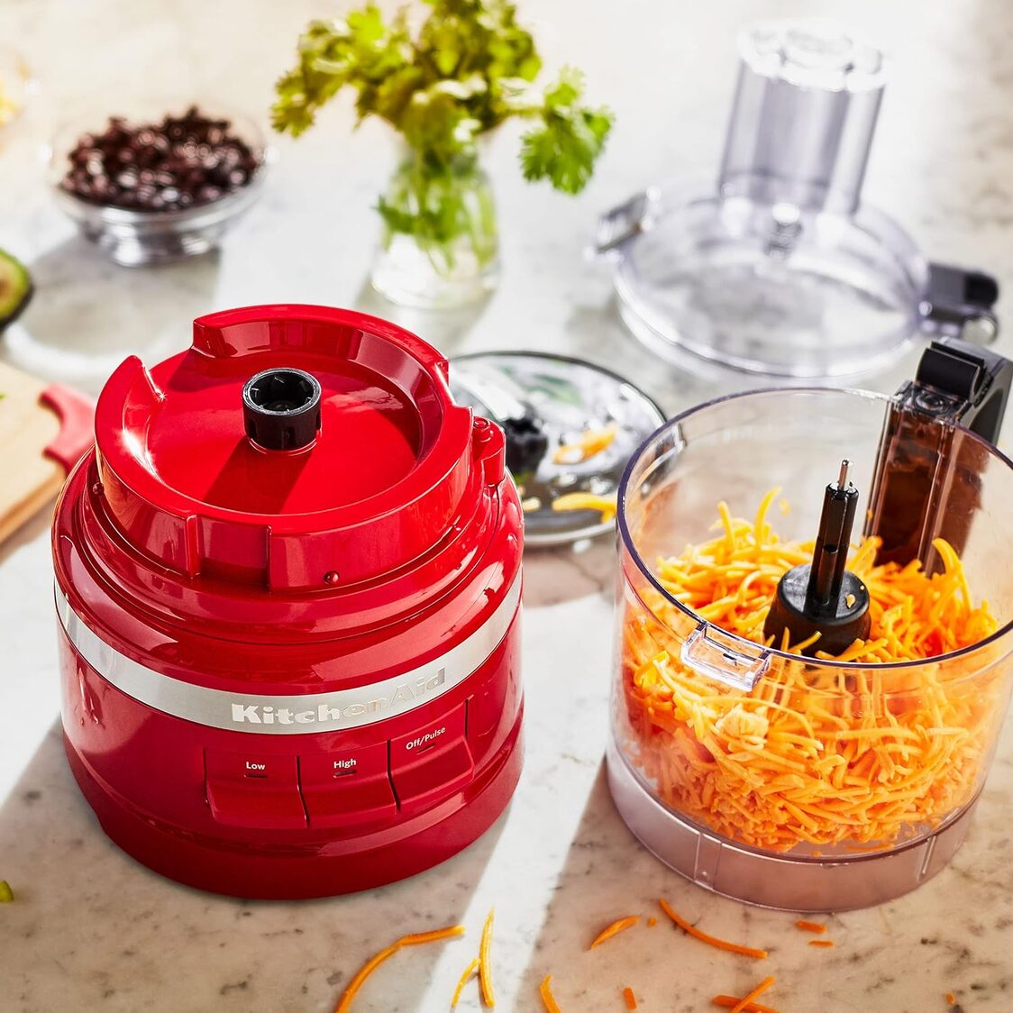 Kitchenaid 7 Cup Food Processor 1.7L - Empire Red (5KFP0719BER)