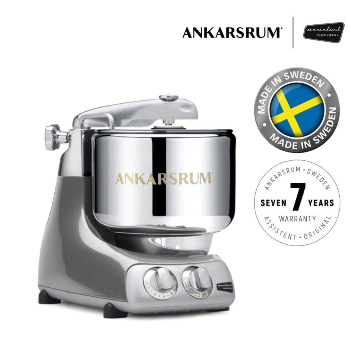 Ankarsrum Assistent Original Strong Mixer - Sparkling Grey AKM084529