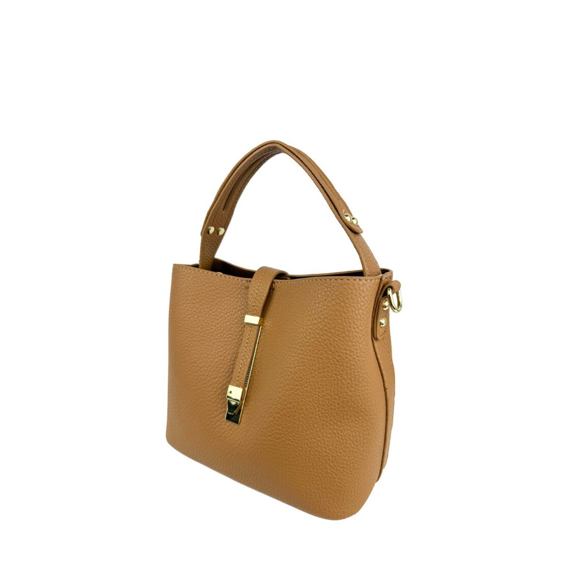 Mel&Co Pebbled Single Handle Bucket Satchel Bag