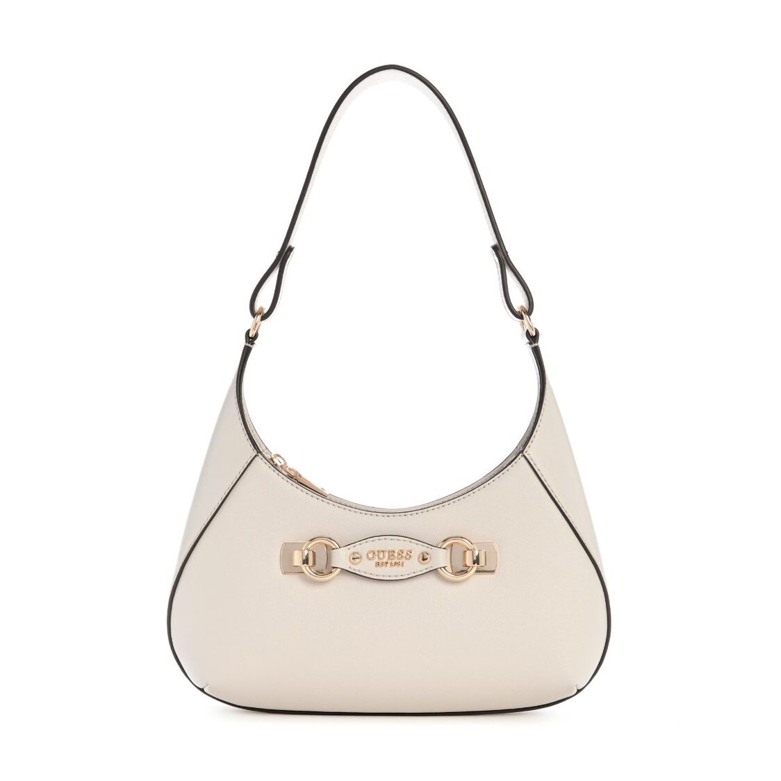 MIMINA TOP ZIP SHOULDER BAG,STONE
