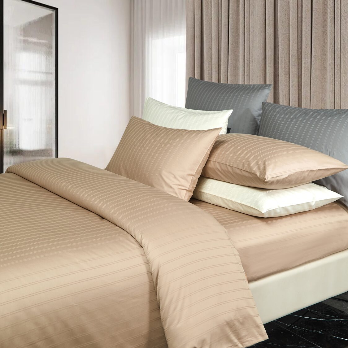 Canopy Emmet Fitted Sheet Light Taupe