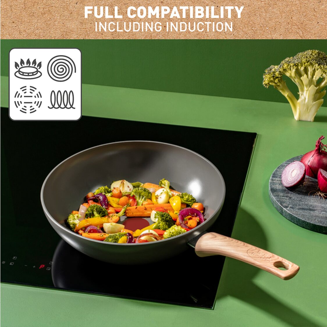 Tefal Renew IH Wok Pan 28cm (C42519)