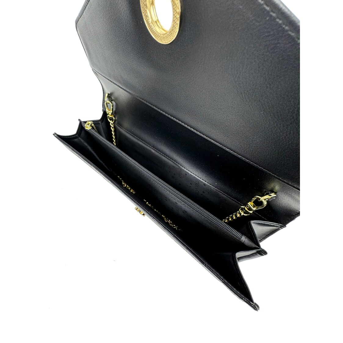 Mel&Co Croc Embossed Clutch Chain Sling Bag