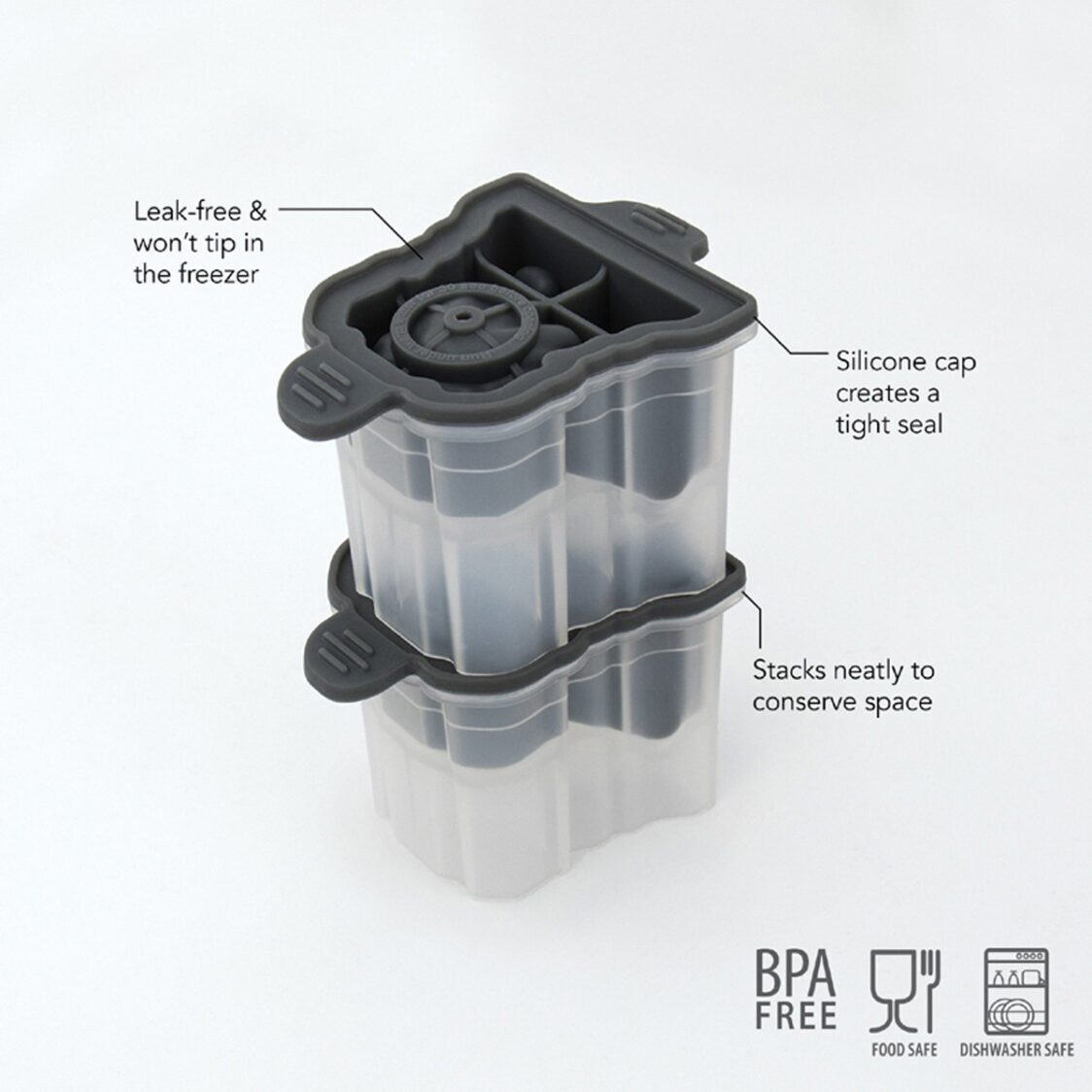 Tovolo Bulldog Ice Molds (Set of 2) Charcoal