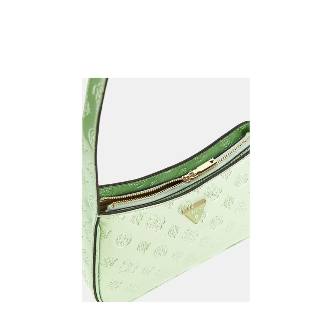 Guess Arnela Top Zip Shoulder Bag, Celadon Logo