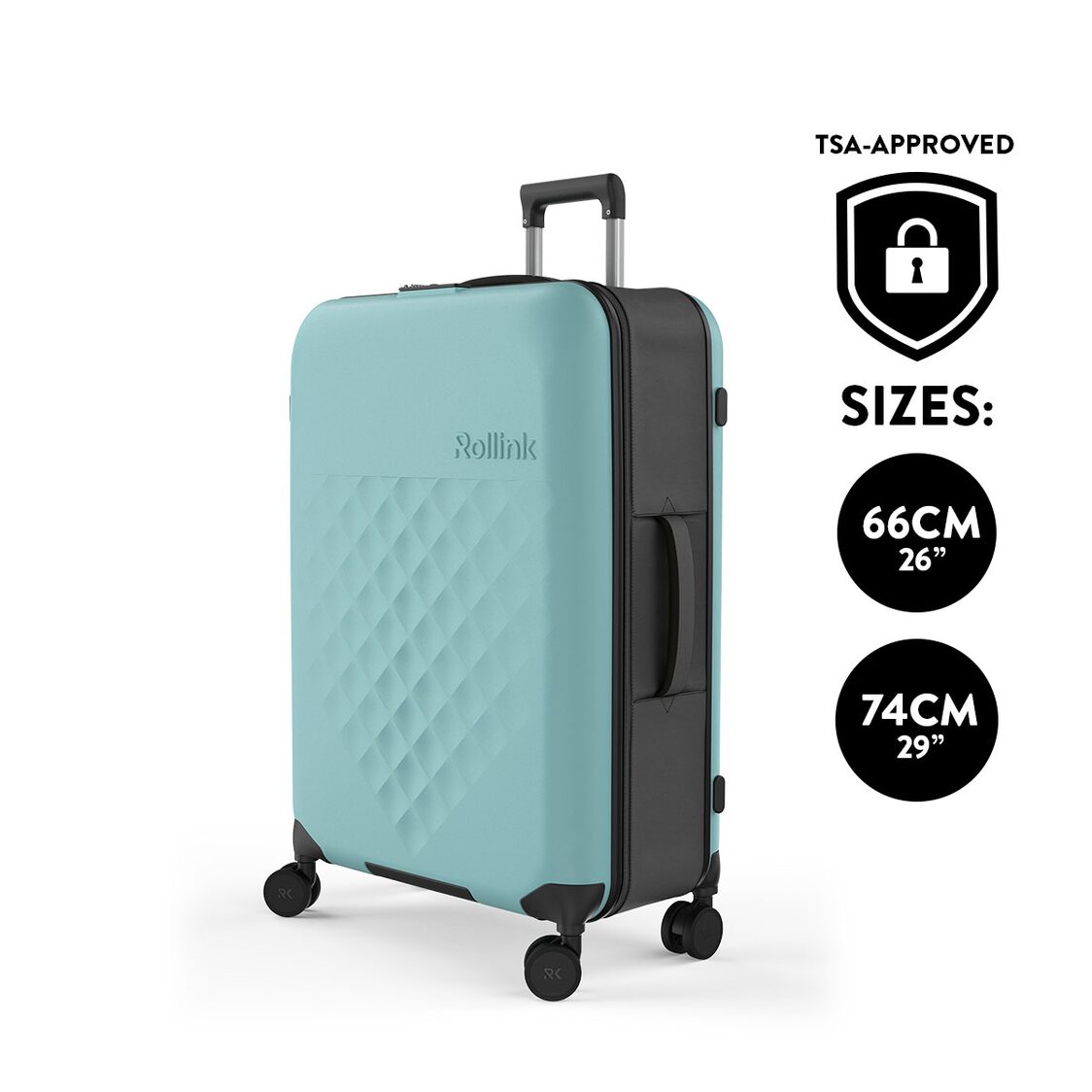 Rollink VEGA 360 Flex 4Wheel Spinner 26" Luggage - Aquifier