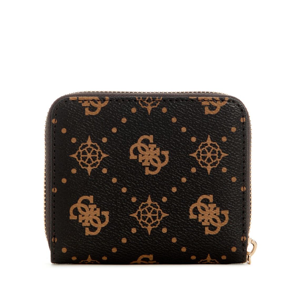 SILIA SLG SMALL ZIP AROUND,ESPRESSO LOGO