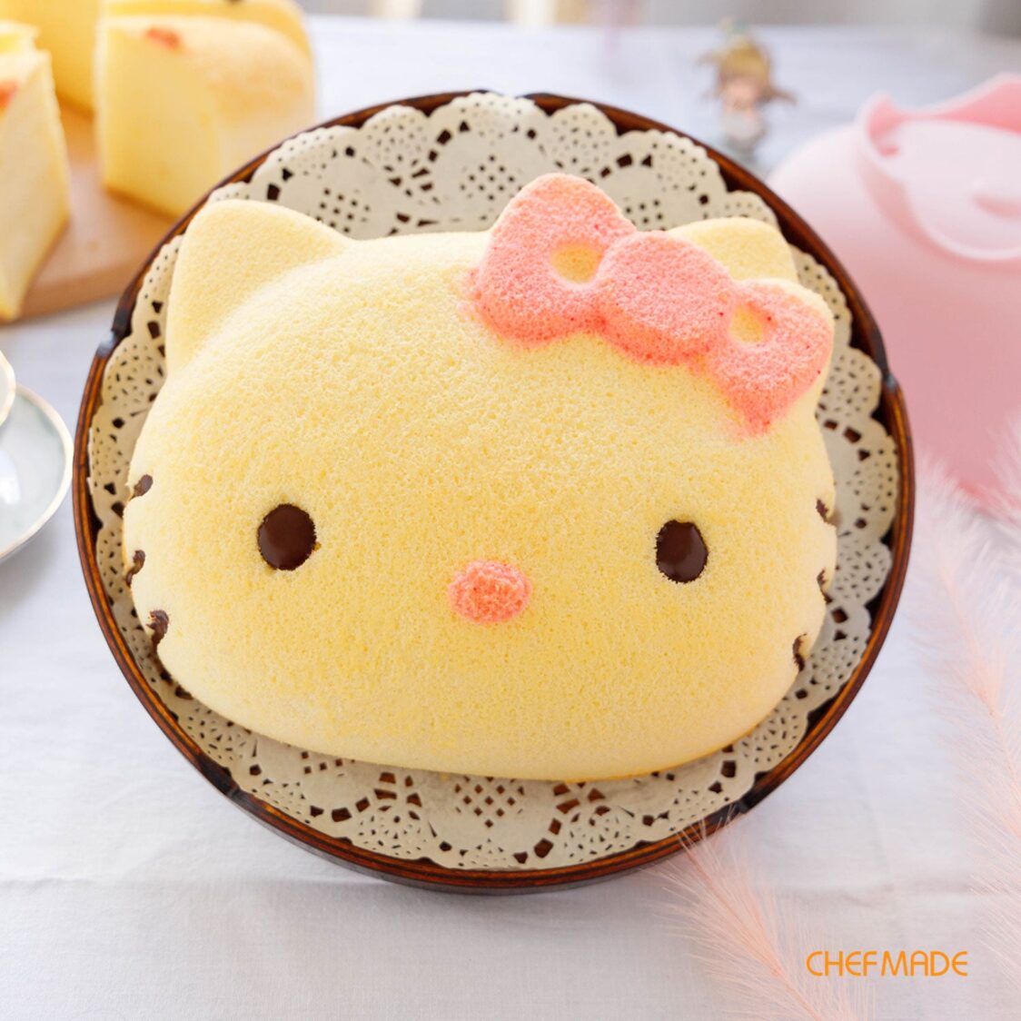 Chefmade Silicone Cake Mould 4 Inch Pink Hello Kitty (1898cm-KT7044)
