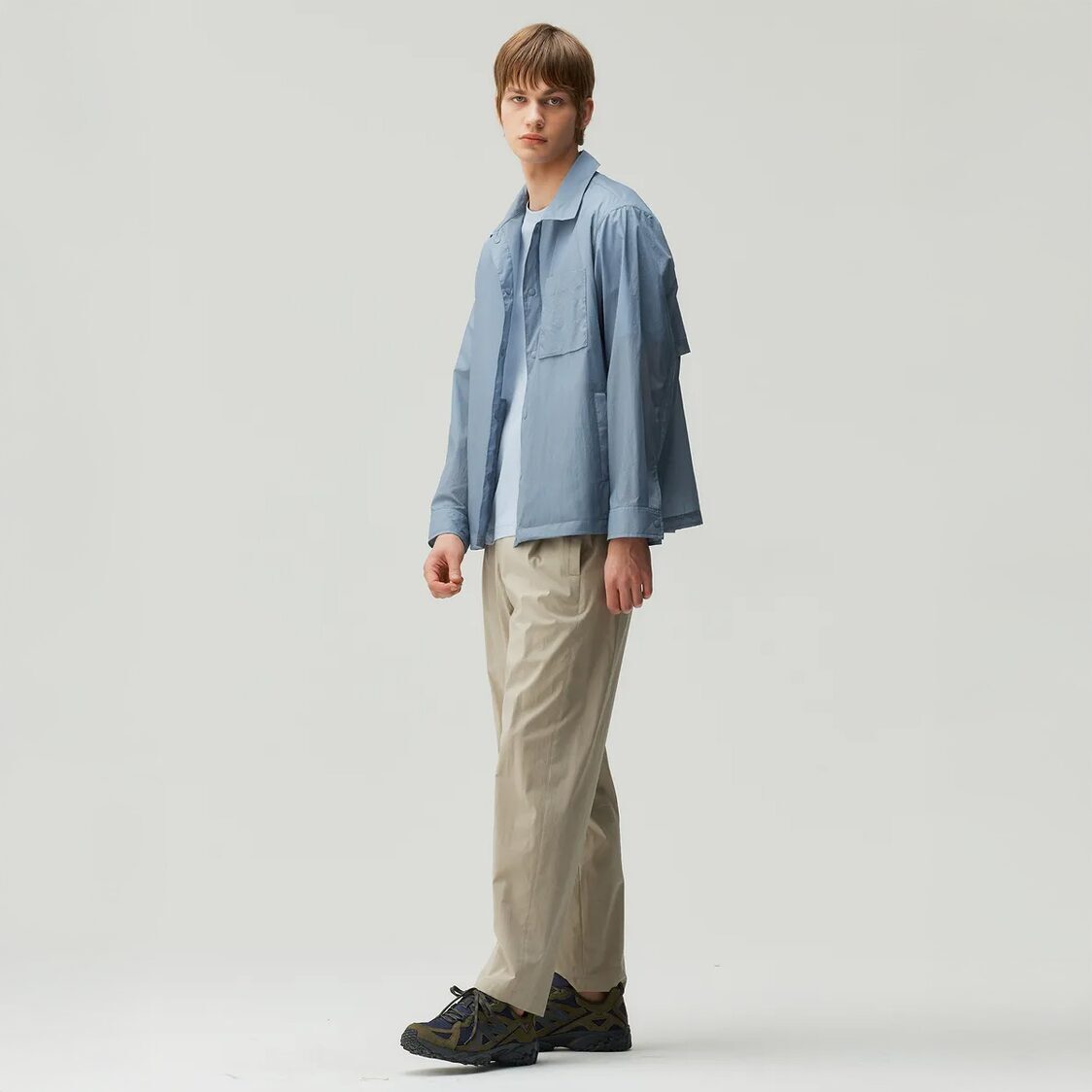 Mind Bridge Relax Fit Full Banding Pants Khaki
