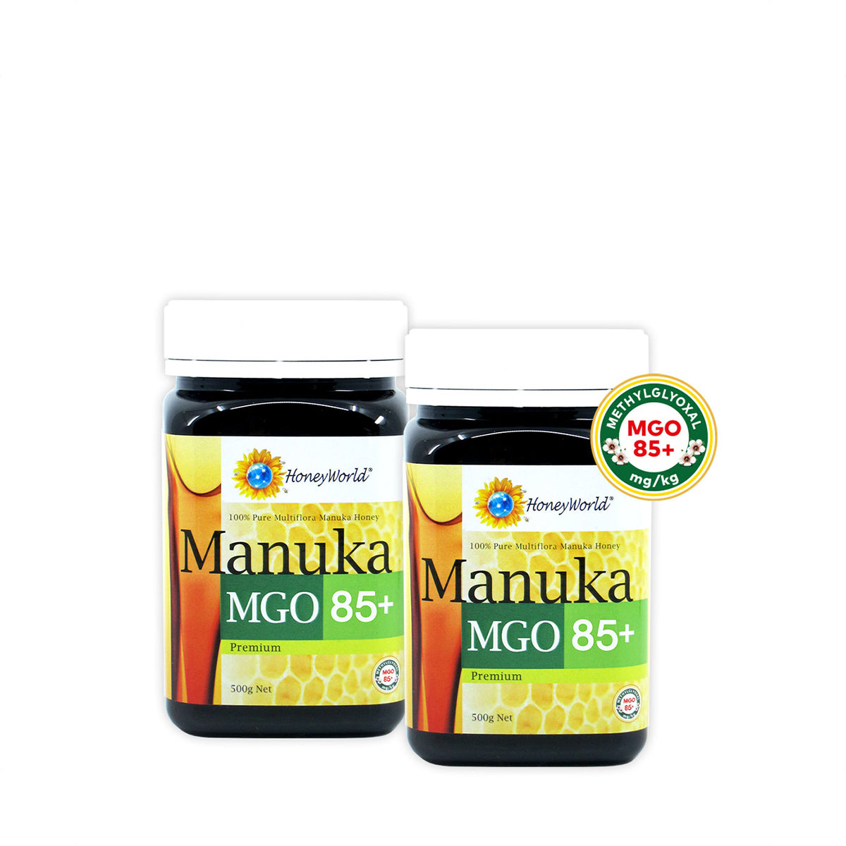 HoneyWorld® Manuka MGO 85+ 500g (2 Bottles)